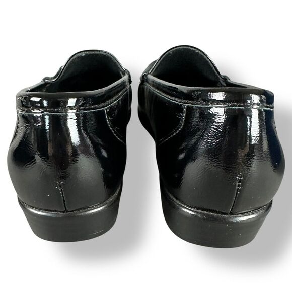 SAS Metro Leather Loafers Tripad Comfort Foot Bed Black Patent WMNS SZ 6.5 M EUC - Picture 3 of 10